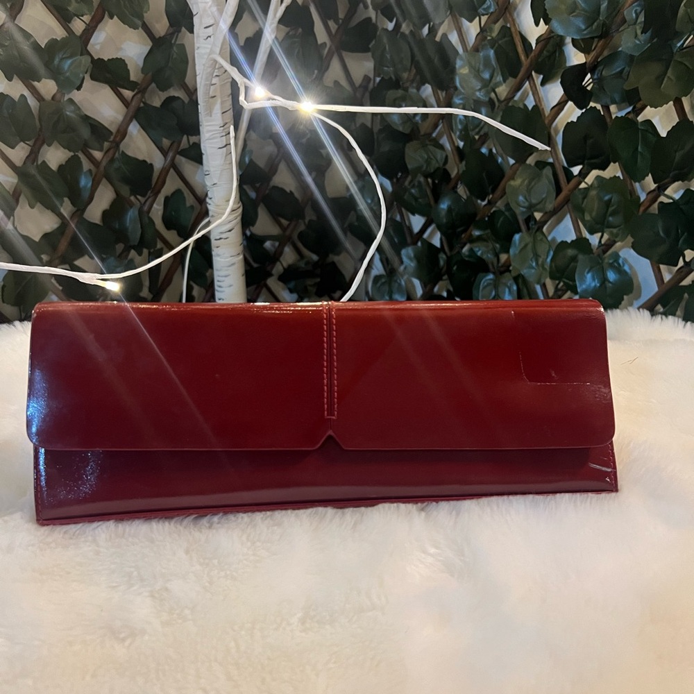 Alfani Leather Burgundy Clutch